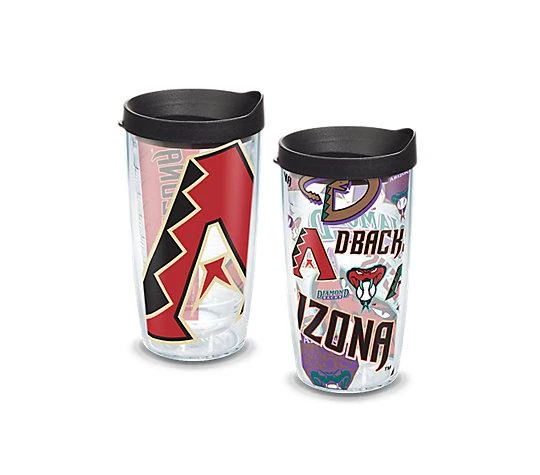 Tervis MLB® Arizona Diamondbacks™ All Over And Colossal Wrap With Travel Lid 2-Pack Gift Set - Boxed 3 Tervis MLB® Arizona Diamondbacks™ All Over And Colossal Wrap With Travel Lid 2-Pack Gift Set - Boxed