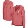 Alabama Crimson Tide Colosseum Women's Never Doubt V-Neck Hooded Thermal T-Shirt - Crimson