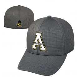 TOP OF THE WORLD NCAA BOOSTER PLUS APPALACHIAN ST ONE FIT CHARCOAL GREY