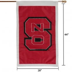 EVERGREEN North Carolina State Wolfpack 28'' X 44'' Red Team Logo Applique Flag NCAA