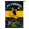 EVERGREEN Pittsburgh Steelers Vintage Linen House Flag 2 EVERGREEN Pittsburgh Steelers Vintage Linen House Flag