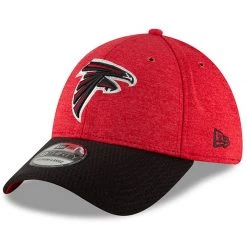 Atlanta Falcons New Era 2018 NFL Sideline Home Official 39THIRTY Flex Hat – Red/Black - MED-LARGE