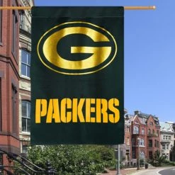 EVERGREEN NFL Green Bay Packers 29" X 43" Glitter Suede House Two-Sided Vertical Flag