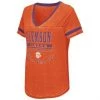 Colosseum Clemson Tigers Women's NCAA "Gunther" Dual Blend Burn Out T-Shirt 1 Colosseum Clemson Tigers Women's NCAA "Gunther" Dual Blend Burn Out T-Shirt