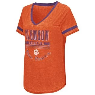 Colosseum Clemson Tigers Women's NCAA "Gunther" Dual Blend Burn Out T-Shirt 3 Colosseum Clemson Tigers Women's NCAA "Gunther" Dual Blend Burn Out T-Shirt