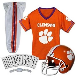 FRANKLIN NCAA Clemson Tigers College Football Deluxe Uniform 5 Piece Set (SMALL) 4-6