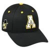 TOP OF THE WORLD APPALACHIAN ST ADJUSTABLE STRAP BLACK TRIPLE THREAT NCAA 1 TOP OF THE WORLD APPALACHIAN ST ADJUSTABLE STRAP BLACK TRIPLE THREAT NCAA