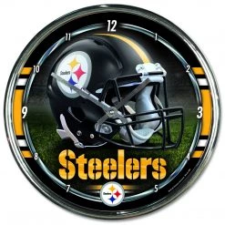 Wincraft Pittsburgh Steelers Chrome Plated Clock NFL