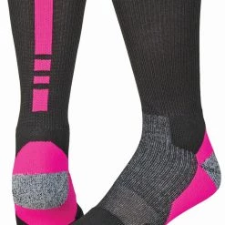 PROFEET Pro Feet 238 Pro Feet Performance Shooter 2.0 Socks - Black Neon Pink