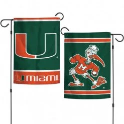 Wincraft Miami Hurricanes 2 Sided Garden Flages NCAA