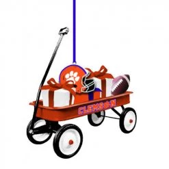 EVERGREEN Clemson University Team Wagon Ornament