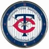 Wincraft Minnesota Twins Round Chrome Wall Clock