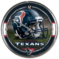 Wincraft Houston Texans Round Chrome Wall Clock