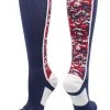TCK Digital Camo OTC Socks NAVY WHITE RED Navy White Red XL MENS 12 - 15 NCAA