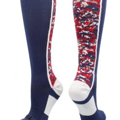 TCK Digital Camo OTC Socks NAVY WHITE RED Navy White Red XL MENS 12 - 15 NCAA