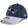 Men's New England Patriots New Era Navy/Gray 2018 NFL Sideline Home Official 39THIRTY Flex Hat