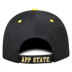 TOP OF THE WORLD APPALACHIAN ST ADJUSTABLE STRAP BLACK TRIPLE THREAT NCAA