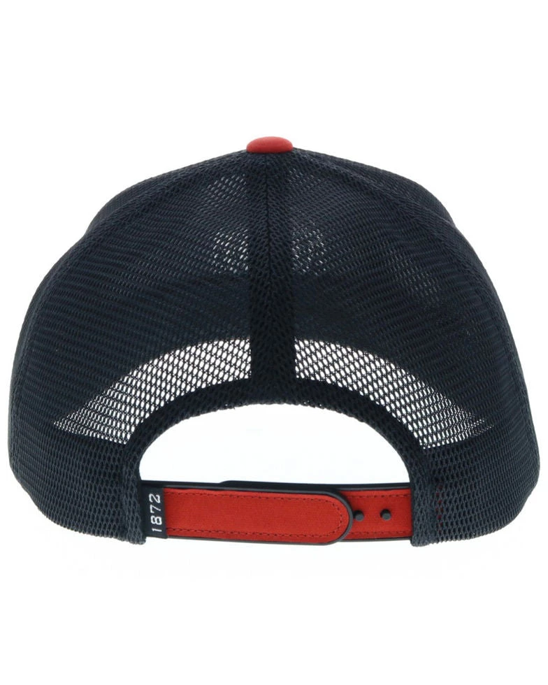 NCAA HOOEY Men's Circle Guadalupe Patch Red Trucker Cap 4 NCAA HOOEY Men's Circle Guadalupe Patch Red Trucker Cap