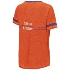 Colosseum Clemson Tigers Women's NCAA "Gunther" Dual Blend Burn Out T-Shirt