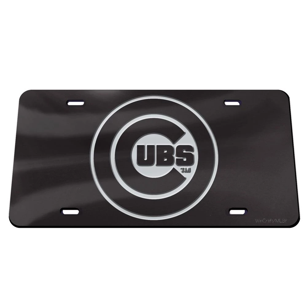 Wincraft Chicago Cubs Black Acrylic Classic License Plate 3 Wincraft Chicago Cubs Black Acrylic Classic License Plate