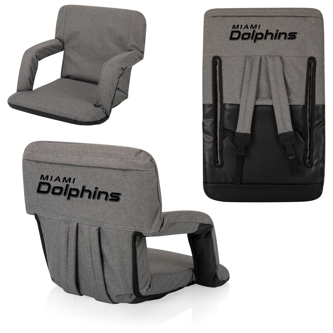 PICNIC TIME LOS ANGELES RAMS Miami Dolphins Ventura Portable Reclining Stadium Seat 4 PICNIC TIME LOS ANGELES RAMS Miami Dolphins Ventura Portable Reclining Stadium Seat