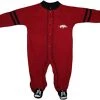 Creative Knitwear Arkansas Razorbacks Sports Shoe Footed Romper