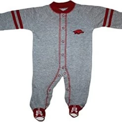 Creative Knitwear Arkansas Razorbacks Sports Shoe Footed Romper