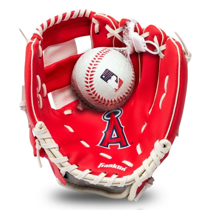 FRANKLIN Los Angeles Angels MLB® Team Glove And Ball Set 3 FRANKLIN Los Angeles Angels MLB® Team Glove And Ball Set