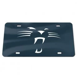 Wincraft Carolina Panthers Whiskers Black Acrylic Classic License Plate
