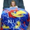 College Covers NCAA Kansas Jayhawks Huge Raschel Throw Blanket