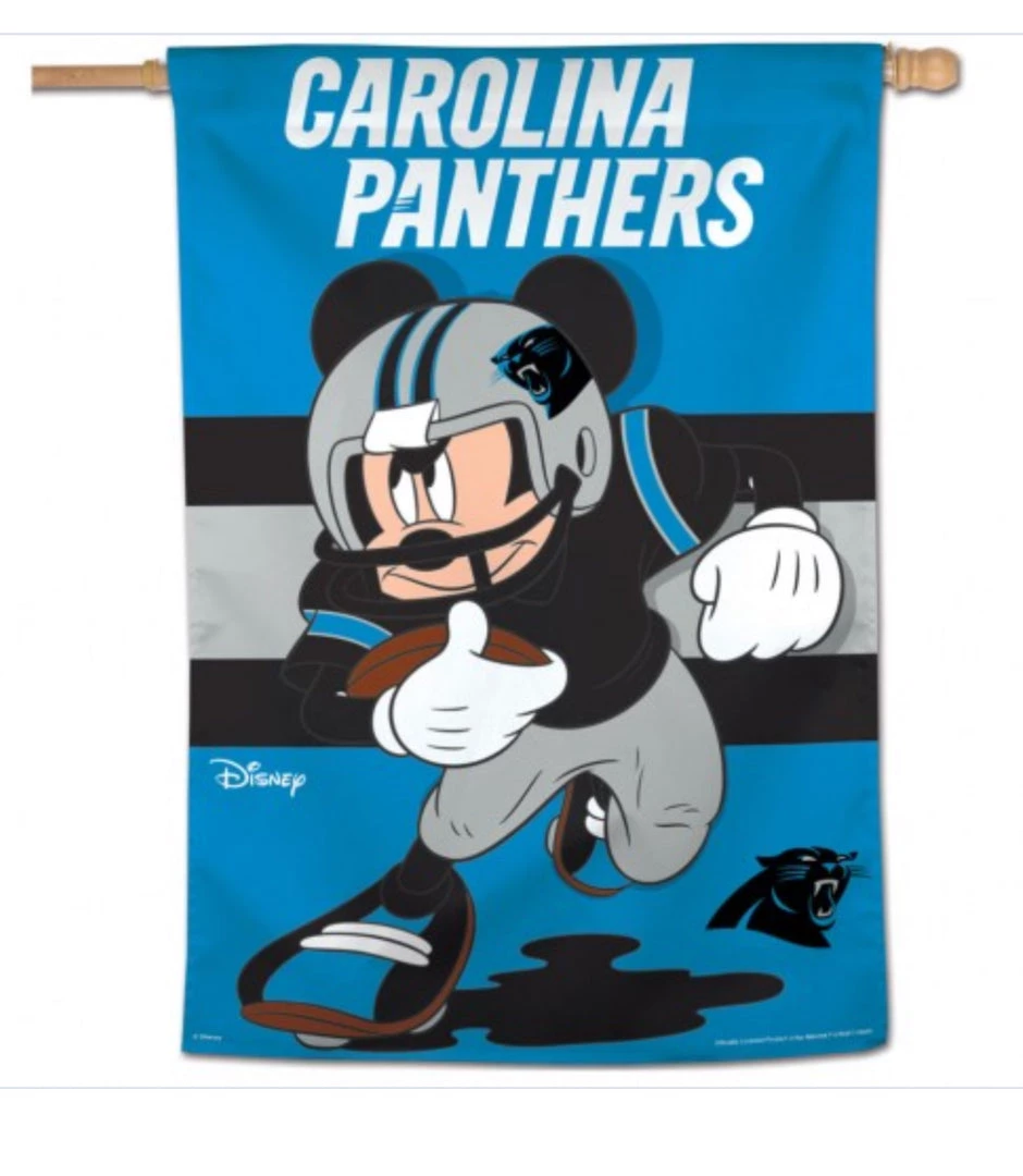 Wincraft CAROLINA PANTHERS / DISNEY MICKEY MOUSE VERTICAL FLAG 28" X 40" 3 Wincraft CAROLINA PANTHERS / DISNEY MICKEY MOUSE VERTICAL FLAG 28" X 40"