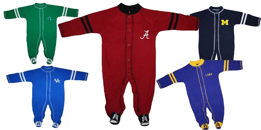 Creative Knitwear Alabama Crimson Tide Sports Shoe Footed Romper 3 Creative Knitwear Alabama Crimson Tide Sports Shoe Footed Romper