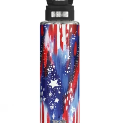 TERVIS EttaVee Americana Stars Stainless Steel Wide Mouth Bottle With Deluxe Spout Lid