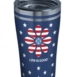 TERVIS Life Is Good® - Daisy Stars And Stripes Stainless Steel With Slider Lid