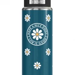 TERVIS Life Is Good® - Teal Daisies Stainless Steel Wide Mouth Bottle With Deluxe Spout Lid NCAA