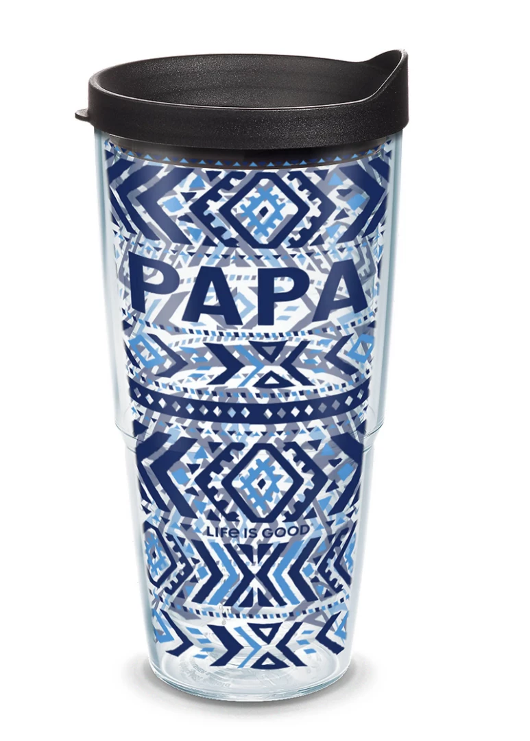 TERVIS NCAA Life Is Good® - Papa Blue Pattern Wrap With Travel Lid 3 TERVIS NCAA Life Is Good® - Papa Blue Pattern Wrap With Travel Lid