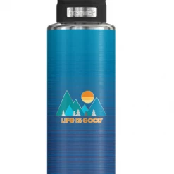 TERVIS Life Is Good® - Colorful Mountains Stainless Steel Wide Mouth Bottle With Deluxe Spout Lid