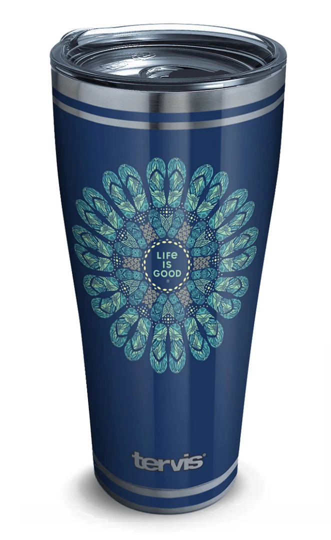TERVIS Life Is Good® - Flip Flop Medallion Stainless Steel With Slider Lid 4 TERVIS Life Is Good® - Flip Flop Medallion Stainless Steel With Slider Lid