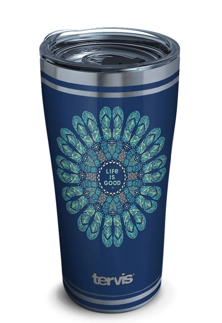 TERVIS Life Is Good® - Flip Flop Medallion Stainless Steel With Slider Lid 3 TERVIS Life Is Good® - Flip Flop Medallion Stainless Steel With Slider Lid