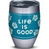 TERVIS NCAA Life Is Good® - Green Hibiscus Stainless Steel With Slider Lid