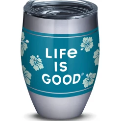 TERVIS NCAA Life Is Good® - Green Hibiscus Stainless Steel With Slider Lid