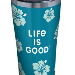 TERVIS NCAA Life Is Good® - Green Hibiscus Stainless Steel With Slider Lid