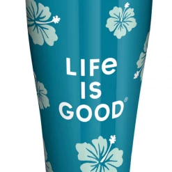TERVIS NCAA Life Is Good® - Green Hibiscus Stainless Steel With Slider Lid
