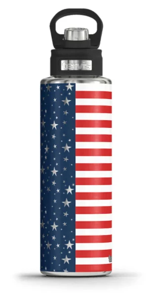 TERVIS Americana Stars Stripes Stainless Steel Wide Mouth Bottle With Deluxe Spout Lid 5 TERVIS Americana Stars Stripes Stainless Steel Wide Mouth Bottle With Deluxe Spout Lid