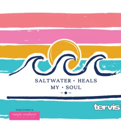 TERVIS NCAA Simply Southern® - 17 Oz Salt Water Heals Simply Southern Stainless Steel Slim Bottle With Lid