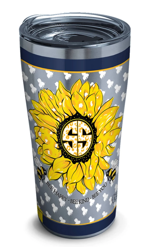 TERVIS Simply Southern® - Bee Sunflower Simply Southern Stainless Steel With Slider Lid NCAA 3 TERVIS Simply Southern® - Bee Sunflower Simply Southern Stainless Steel With Slider Lid NCAA