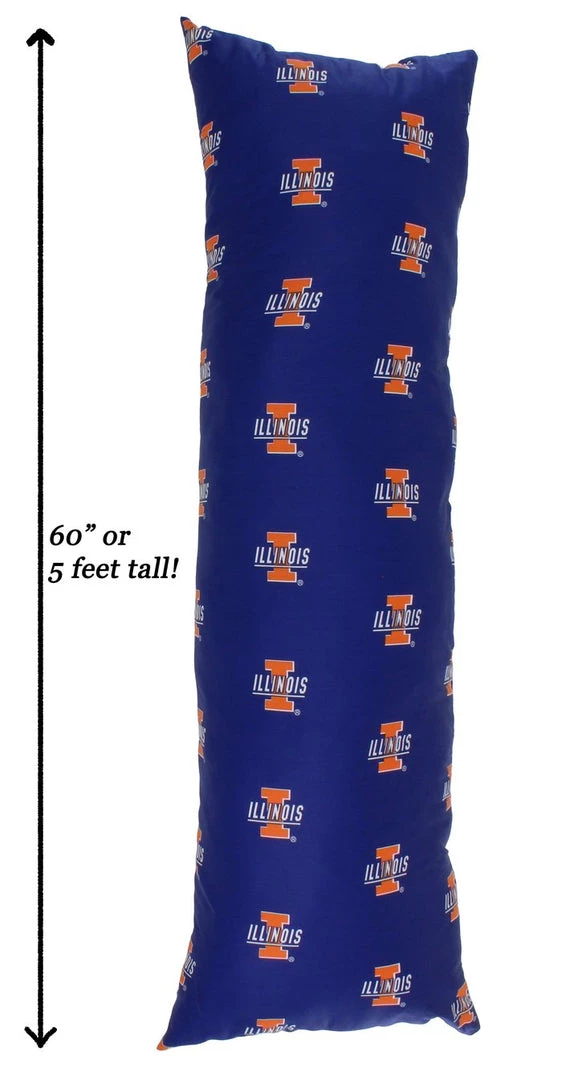 College Covers NCAA Illinois Fighting Illini Printed Body Pillow 4 College Covers NCAA Illinois Fighting Illini Printed Body Pillow