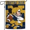 Wincraft Notre Dame / Disney Mickey Mouse Garden Flag 12" X 18"