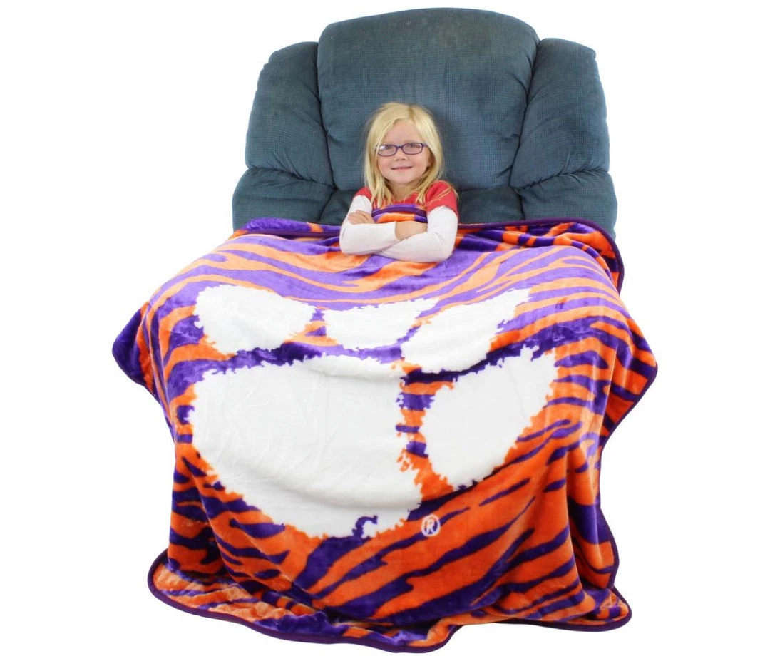 AtlanticCoastSports NCAA Clemson Tigers Soft Raschel Throw Blanket 3 AtlanticCoastSports NCAA Clemson Tigers Soft Raschel Throw Blanket