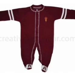 Creative Knitwear Arizona State Sports Shoe Footed Romper